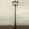 Konstsmide Lampe pour mât Firenze à 3 lampe, noire^ Lampadaires D'Extérieur