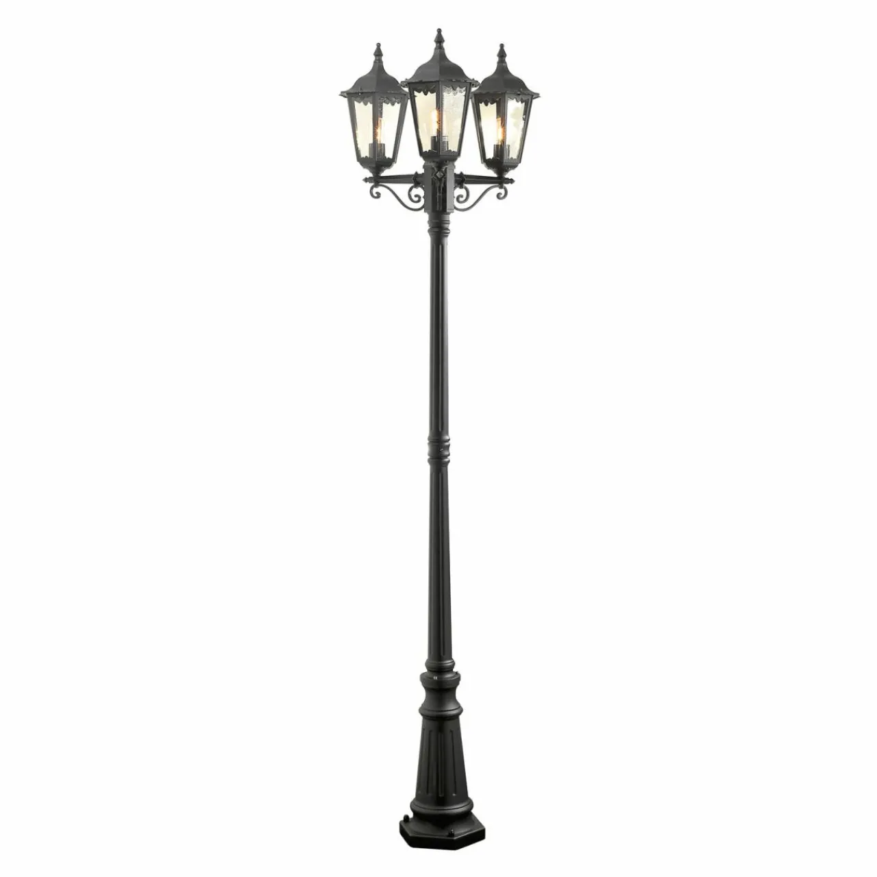 lampe_pour_mt_firenze___lampe_noire_1-1.webp Konstsmide Lampe pour mât Firenze à 3 lampe, noire^ Lampadaires D'Extérieur