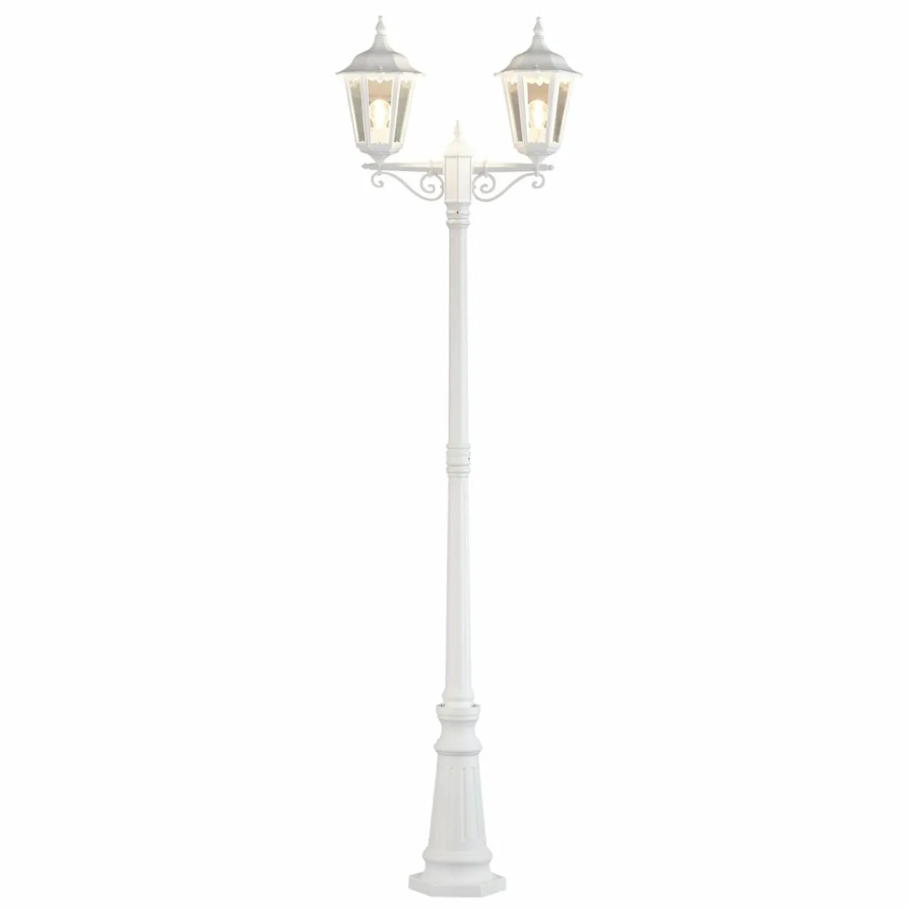 lampe_pour_mt_firenze___lampes_blanche_0.webp Konstsmide Lampe pour mât Firenze à 2 lampes, blanche^ Lampadaires D'Extérieur