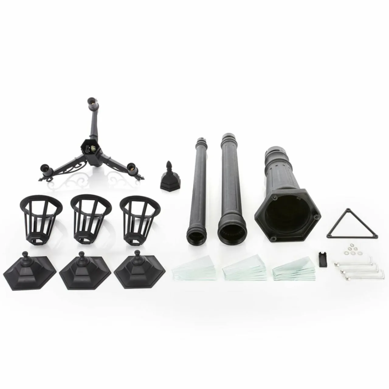 lampe_pour_mt_nane_lanterne_trois_lampes_6.webp Lindby Lampe pour mât Nane lanterne, trois lampes^ Lampadaires D'Extérieur