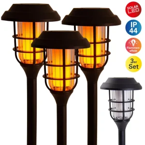 Näve Lampe solaire déco LED 5264303 piquet en lot de 3^ Lampes Décoratives