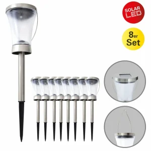 Näve Lampe solaire déco LED 5146408 piquet en lot de 8^ Lampes Décoratives