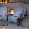 Les Jardins Lampe solaire de table à LED Verti, gris teck, 3.000 K, 300 lm^ Lampes Décoratives