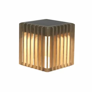 Les Jardins Lampe solaire de table à LED Verti, gris teck, 3.000 K, 300 lm^ Lampes Décoratives