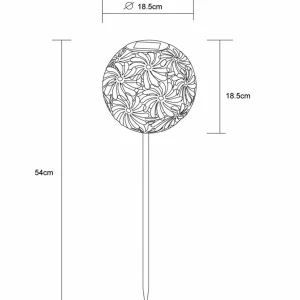 Globo Lampe solaire LED 33632 à sphère métal, argentée^ Lampes Décoratives