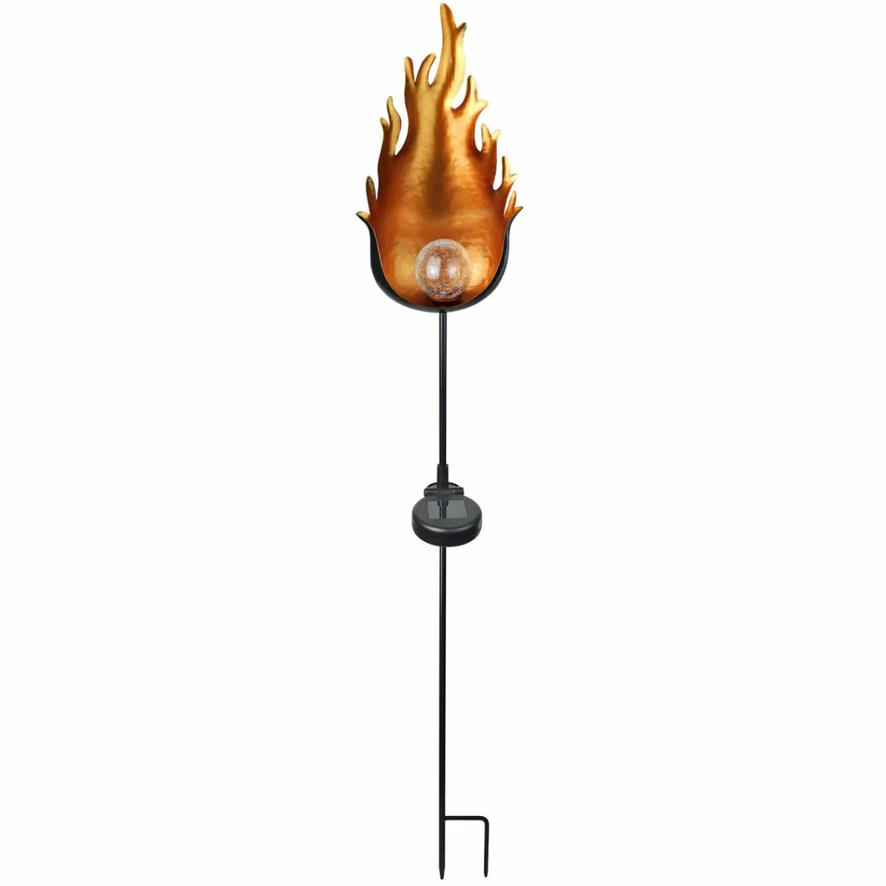 lampe_solaire_led__avec_flamme_mtal_0.webp Globo Lampe solaire LED 33472 avec flamme métal^ Lampes Décoratives