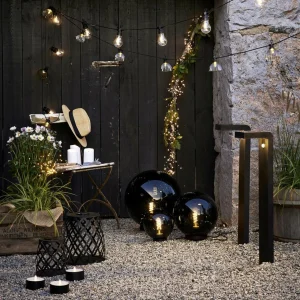 STAR TRADING Lampe solaire LED Calabria, motif losange, 20 cm^ Lampes Décoratives
