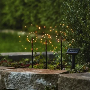 STAR TRADING Lampe solaire LED Firework en lot avec piquets^ Lampes Décoratives