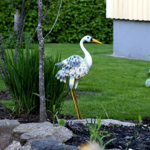 STAR TRADING Lampe solaire LED Heron, figurine de héron^ Lampes Décoratives