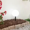 Lindby Lampe solaire LED Lago, Ø 25 cm, boule, piquet de terre, blanc^ Lampes Décoratives