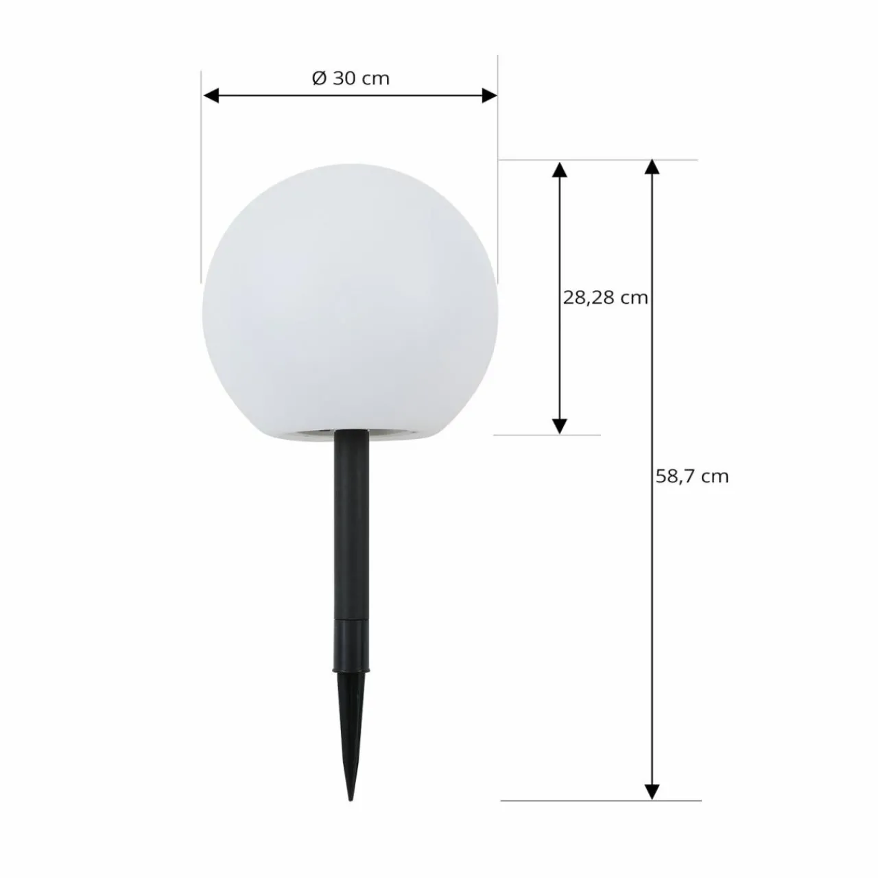 lampe_solaire_led_lindby_lago___cm_boule_piquet_de_terre_blanc_2-1.webp Lindby Lampe solaire LED Lago, Ø 25 cm, boule, piquet de terre, blanc^ Lampes Décoratives