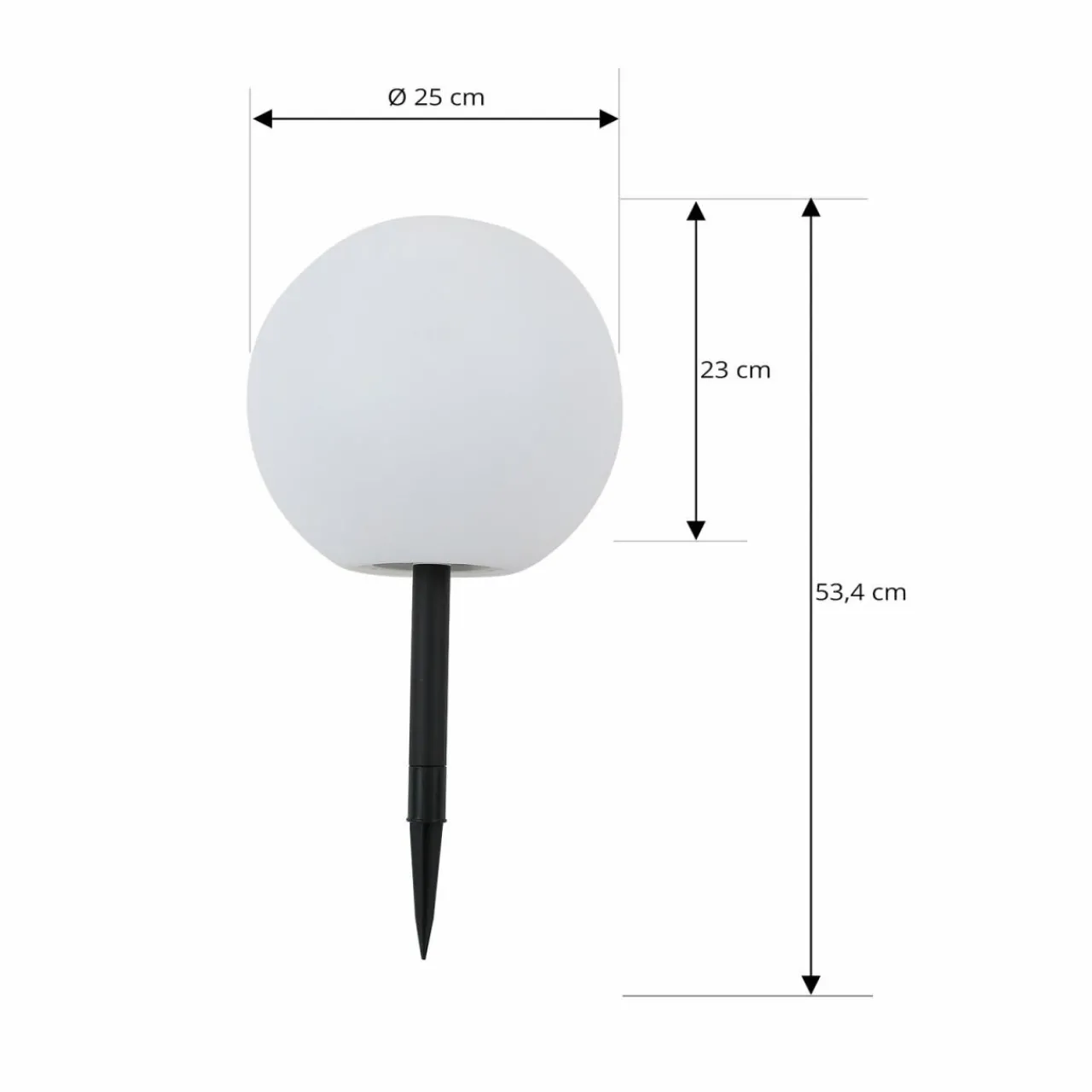 lampe_solaire_led_lindby_lago___cm_boule_piquet_de_terre_blanc_2.webp Lindby Lampe solaire LED Lago, Ø 30 cm, boule, piquet de terre, blanc^ Lampes Décoratives
