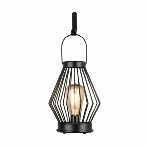 Reality Leuchten Lampe solaire LED Merida forme lanterne, angulaire^ Lampes Décoratives