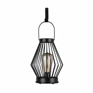 Reality Leuchten Lampe solaire LED Merida forme lanterne, angulaire^ Lampes Décoratives