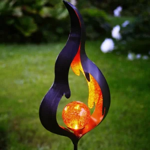 STAR TRADING Lampe solaire piquet Melilla Flamme avec LED^ Lampes Décoratives