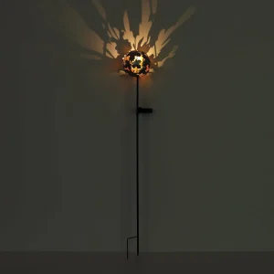 Globo Lampe sur piquet LED solaire 36747, boule, brun rouille, métal^ Lampes Décoratives