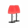 FH Lighting Lampe table batterie LED Fiumara noire/blanche x2^ Lampes Décoratives