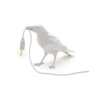 SELETTI Lampe table déco LED Bird Lamp, en attente, blanc^ Lampes Décoratives