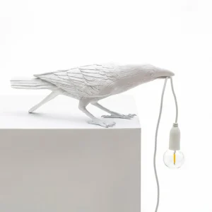 SELETTI Lampe table déco LED Bird Lamp, jouant, blanc^ Lampes Décoratives