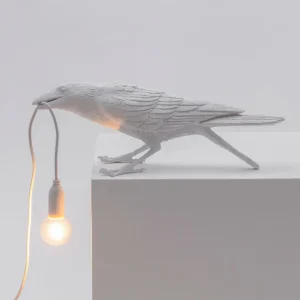 SELETTI Lampe table déco LED Bird Lamp, jouant, blanc^ Lampes Décoratives