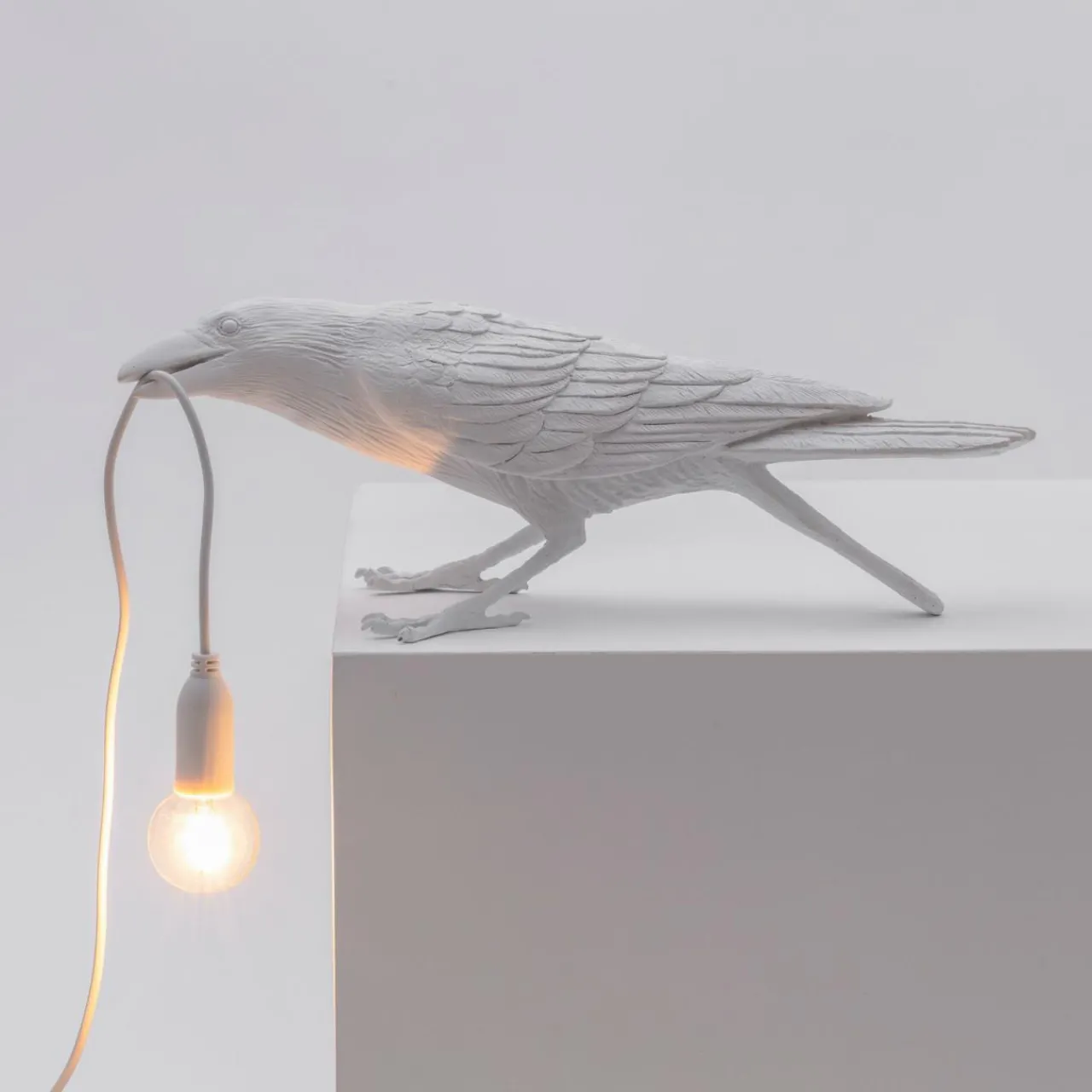 lampe_table_dco_led_bird_lamp_jouant_blanc_1.webp SELETTI Lampe table déco LED Bird Lamp, jouant, blanc^ Lampes Décoratives