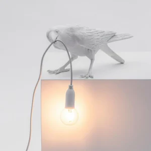SELETTI Lampe table déco LED Bird Lamp, jouant, blanc^ Lampes Décoratives