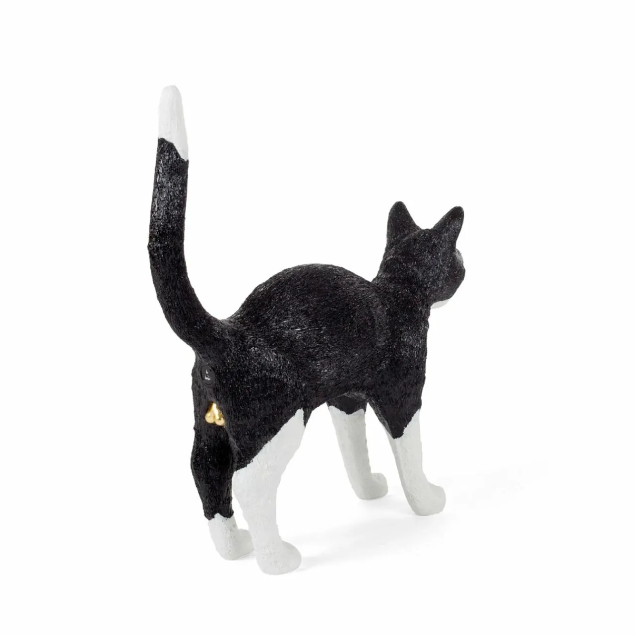 lampe_table_dco_led_jobby_the_cat_noireblanche_1.webp SELETTI Lampe table déco LED Jobby The Cat, noire/blanche^ Lampes Décoratives