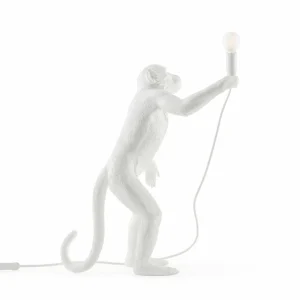 SELETTI Lampe table déco LED Monkey Lamp, blanc, debout^ Lampes Décoratives