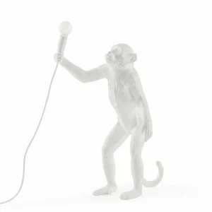 SELETTI Lampe table déco LED Monkey Lamp, blanc, debout^ Lampes Décoratives