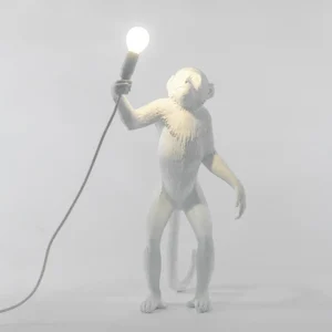 SELETTI Lampe table déco LED Monkey Lamp, blanc, debout^ Lampes Décoratives