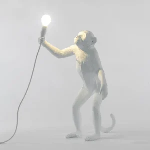SELETTI Lampe table déco LED Monkey Lamp, blanc, debout^ Lampes Décoratives