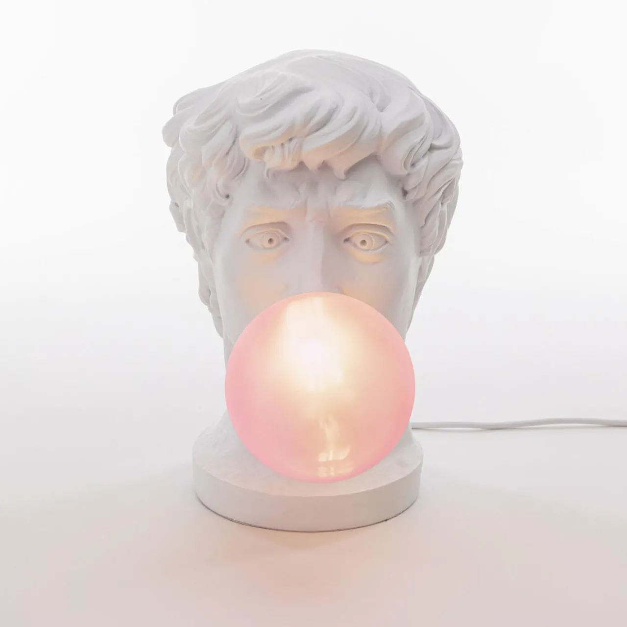 lampe_table_dco_ledwonder_times_blancrose_1.webp SELETTI Lampe table déco LED Wonder Times, blanc/rose^ Lampes Décoratives