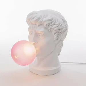 SELETTI Lampe table déco LED Wonder Times, blanc/rose^ Lampes Décoratives