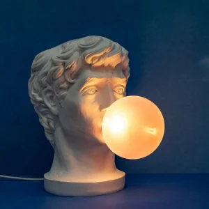 SELETTI Lampe table déco LED Wonder Times, blanc/rose^ Lampes Décoratives