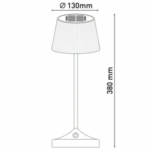Näve Lampe table solaire LED Emmi CCT recharge, grise^ Lampes Décoratives