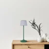 Näve Lampe table solaire LED Emmi CCT recharge, verte^ Lampes Décoratives
