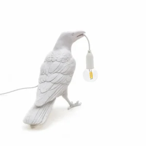 SELETTI Lampe terrasse déco LED Bird Lamp en attente blanc^ Lampes Décoratives