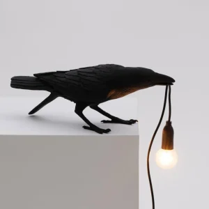 SELETTI Lampe terrasse déco LED Bird Lamp jouant noir^ Lampes Décoratives