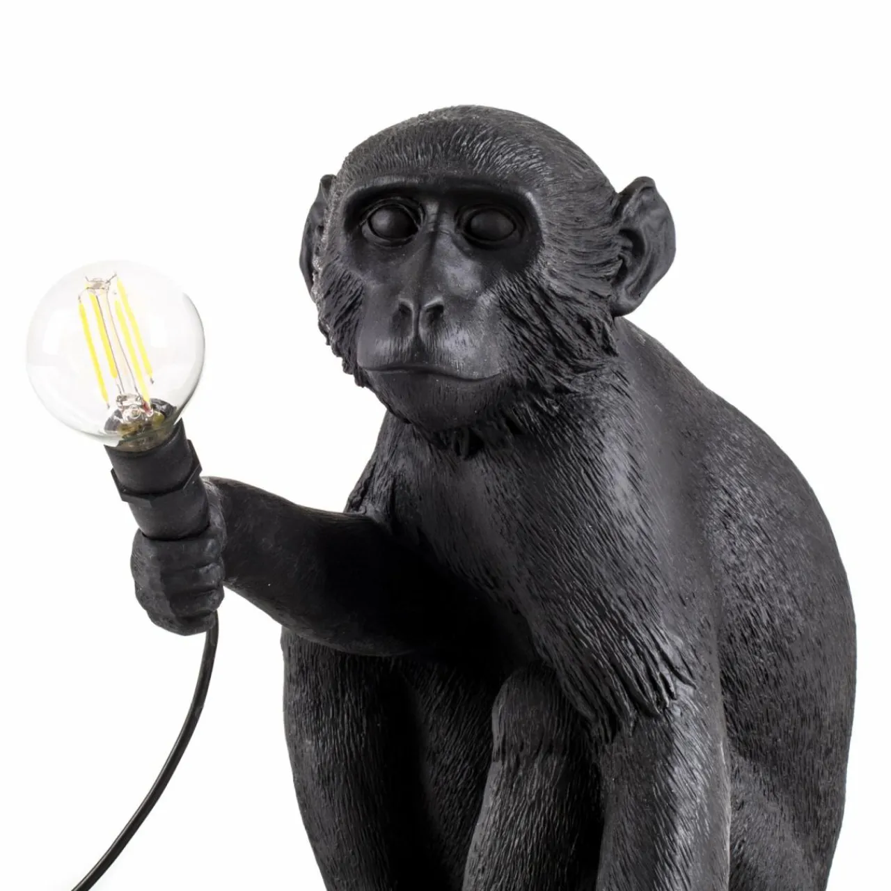 lampe_terrasse_dco_led_monkey_lamp_assise_noir_5.webp SELETTI Lampe terrasse déco LED Monkey Lamp assise noir^ Lampes Décoratives