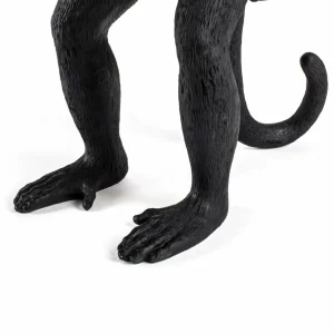 SELETTI Lampe terrasse déco LED Monkey Lamp debout noir^ Lampes Décoratives