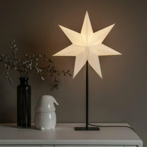 Konstsmide Christmas Lampe Étoile en papier, 7 branches, blanche, 65 cm^ Lumière De Noël