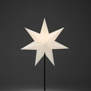 Konstsmide Christmas Lampe Étoile en papier, 7 branches, blanche, 65 cm^ Lumière De Noël