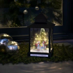 Konstsmide Christmas Lanterne déco LED Bonshommes neige noir IP44 42 cm^ Lumière De Noël