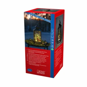Konstsmide Christmas Lanterne déco LED Père Noël noir IP44 32 cm^ Lumière De Noël