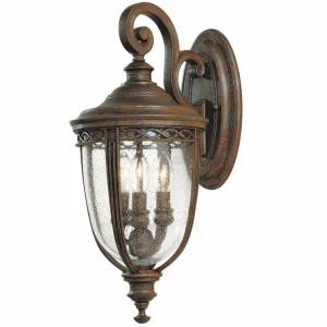 Elstead Lanterne English Bridle IP44 Ø 21,6 cm bronze^ Appliques Murales Extérieures