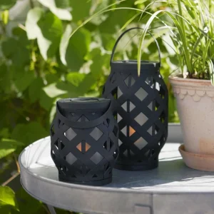 STAR TRADING Lanterne LED Flame Lantern, noire, hauteur 16 cm^ Lampes Décoratives