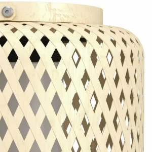 EGLO Lanterne LED solaire Marliano, bois clair, bois^ Lampes Décoratives