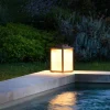 Les Jardins Lanterne solaire à LED Tradition en teck hauteur 40 cm^ Lampes Décoratives