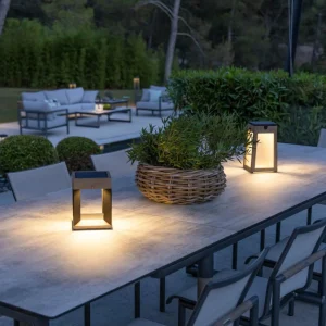 Les Jardins Lanterne solaire LED Tecka portable Duratek 25 cm^ Lampes Décoratives