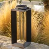 Les Jardins Lanterne solaire Teckalu, Duratek/alu noir 65,5 cm^ Lampes Décoratives